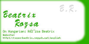 beatrix rozsa business card